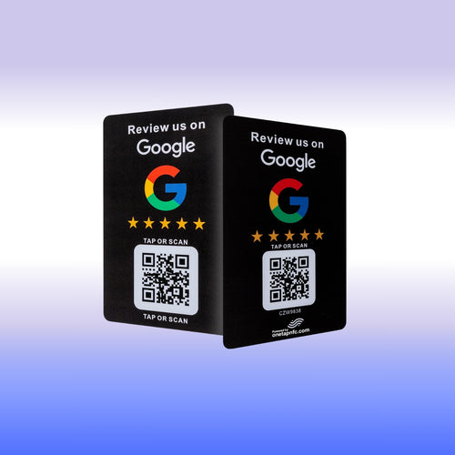 One Tap NFC Review Card | Tap + Scan QR Code (2-in-1)