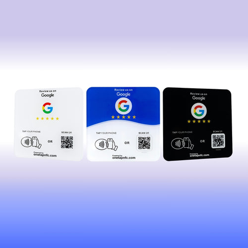 One Tap NFC Review Plate for Business | Tap + Scan QR Code (2-in-1)