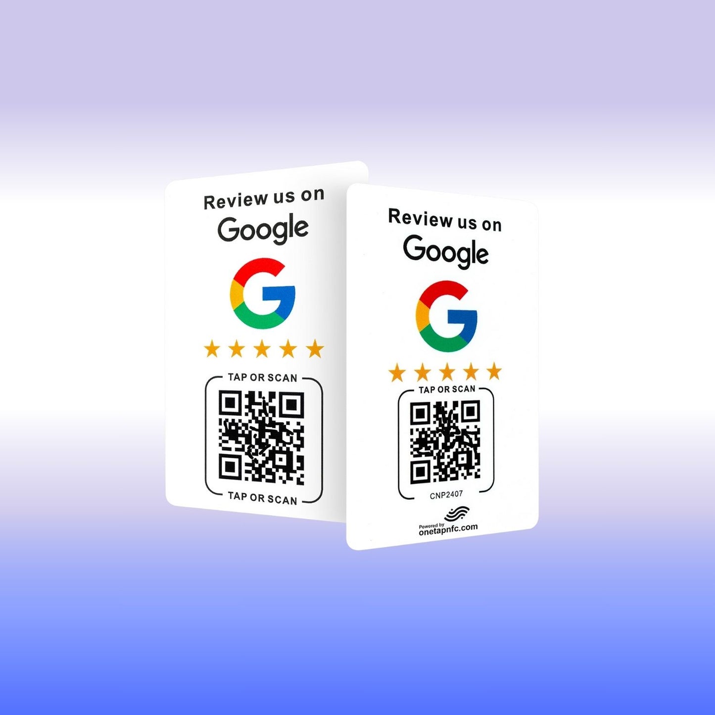 One Tap NFC Review Card | Tap + Scan QR Code (2-in-1)