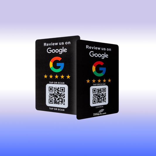 One Tap NFC Review Card | Tap + Scan QR Code (2-in-1)