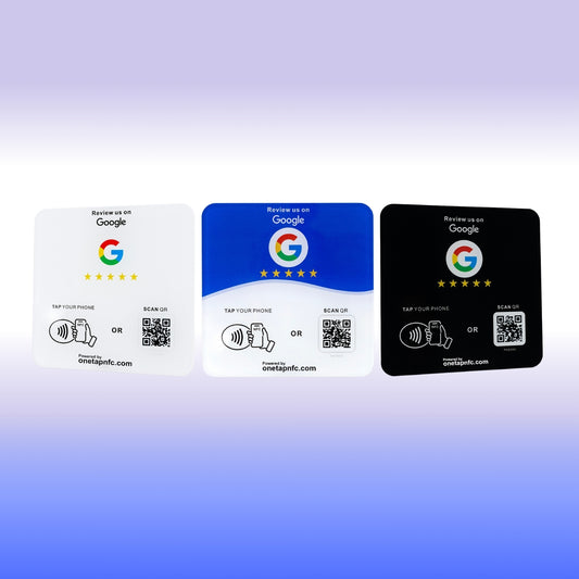 One Tap NFC Review Plate for Business | Tap + Scan QR Code (2-in-1)