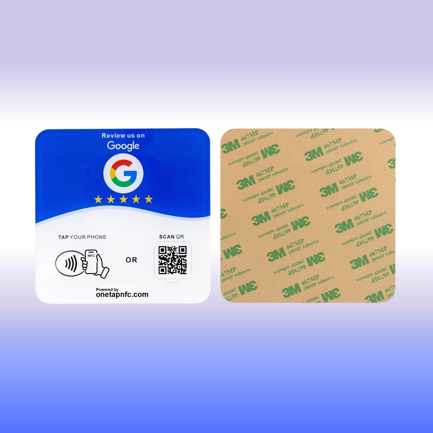One Tap NFC Review Plate for Business | Tap + Scan QR Code (2-in-1)