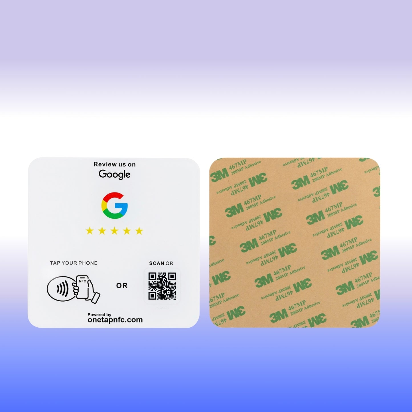 One Tap NFC Review Plate for Business | Tap + Scan QR Code (2-in-1)